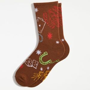 Urban Outfitters Wild West Crew Sock